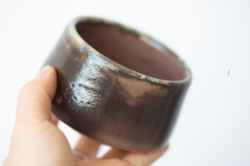 ink shino glaze teacup 3 5 | BITTERLEAF TEAS