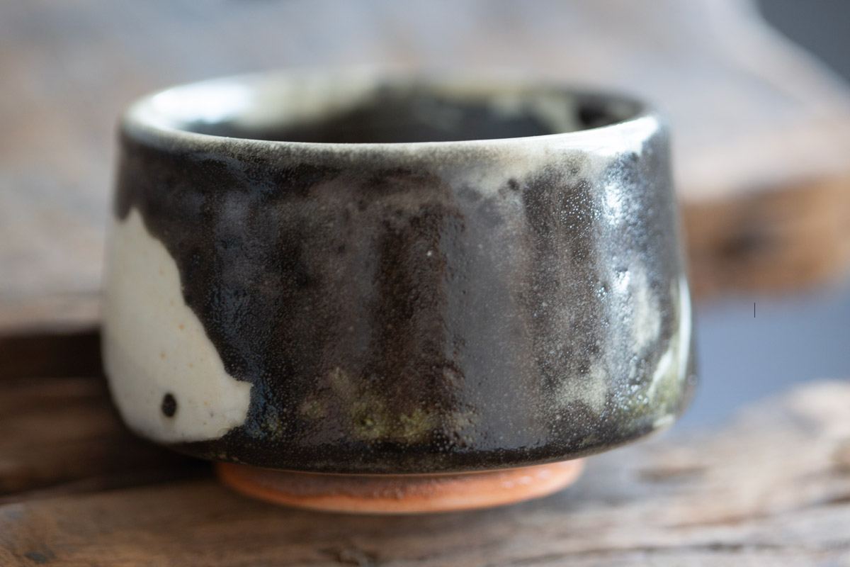 ink shino glaze teacup 4 16 | BITTERLEAF TEAS