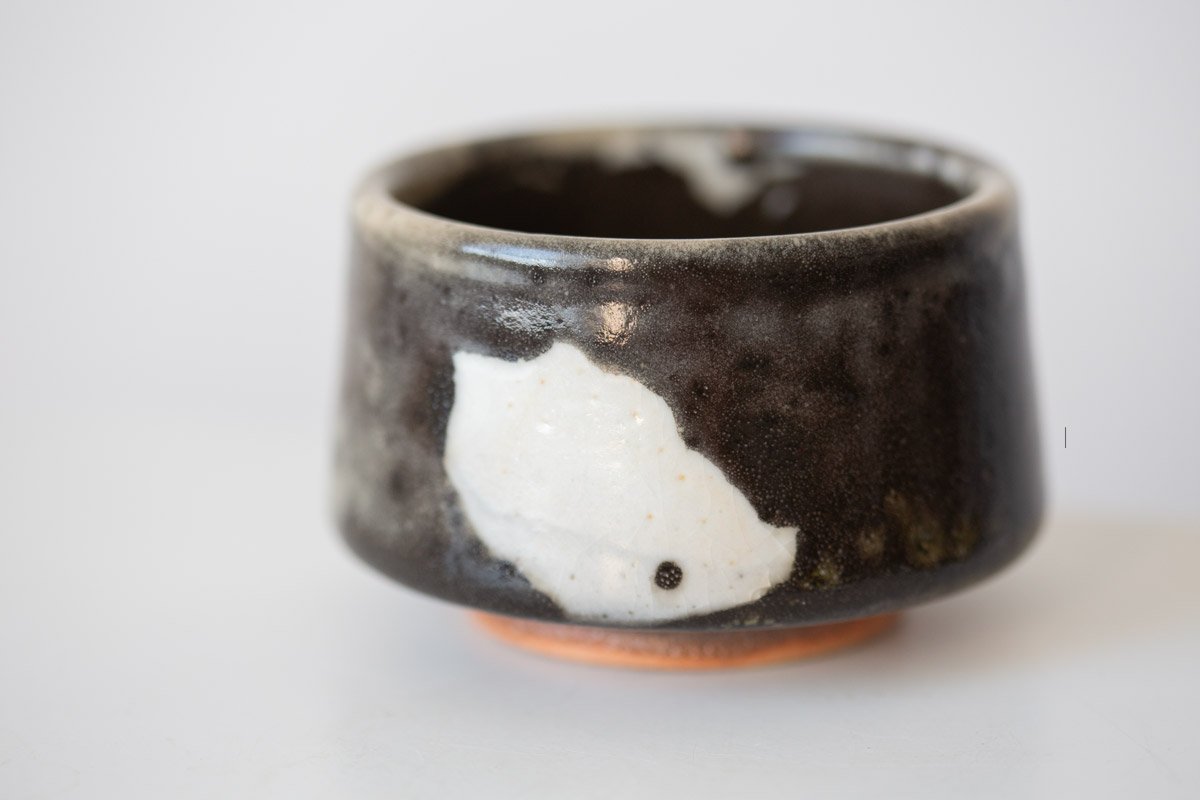 ink shino glaze teacup 4 17 | BITTERLEAF TEAS