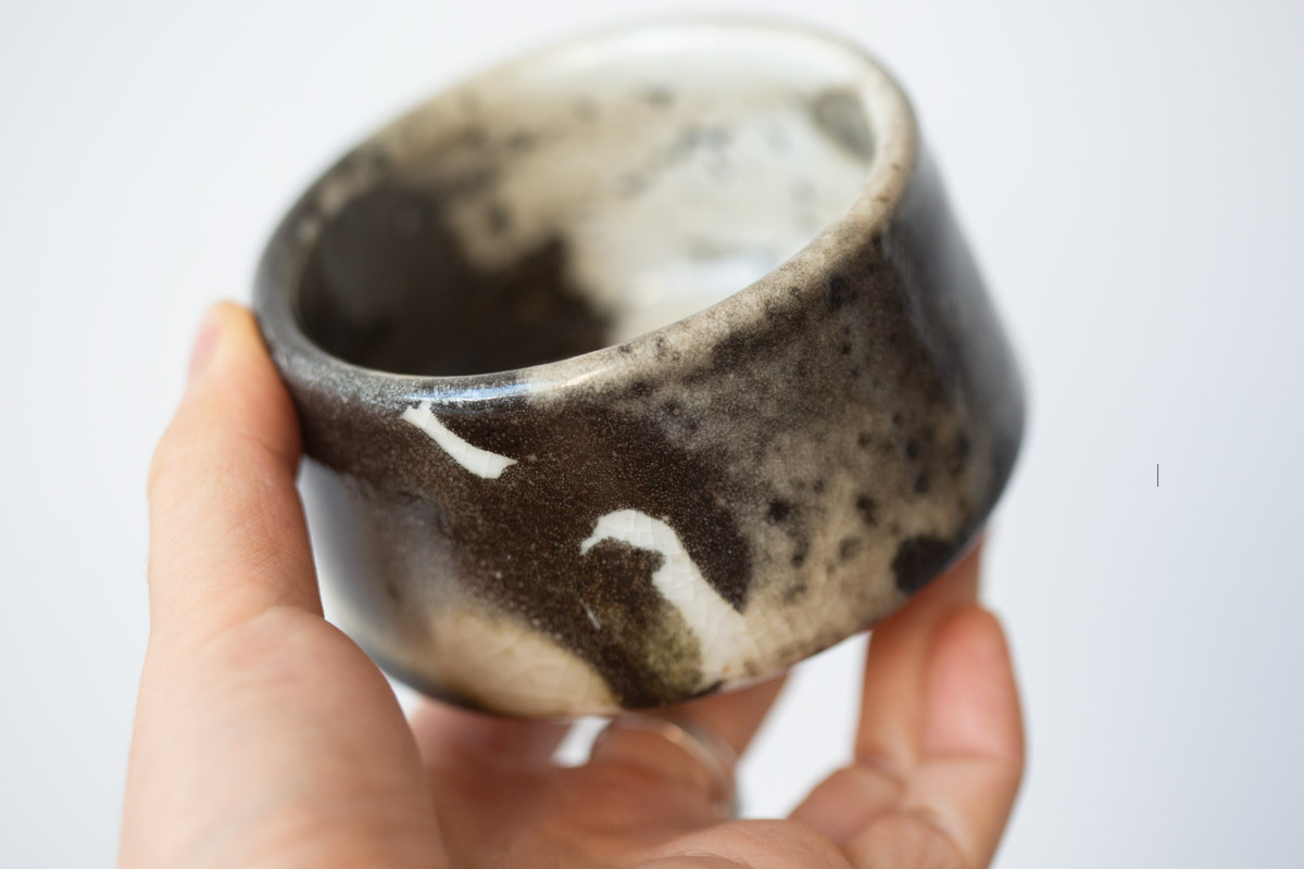 ink shino glaze teacup 4 19 | BITTERLEAF TEAS