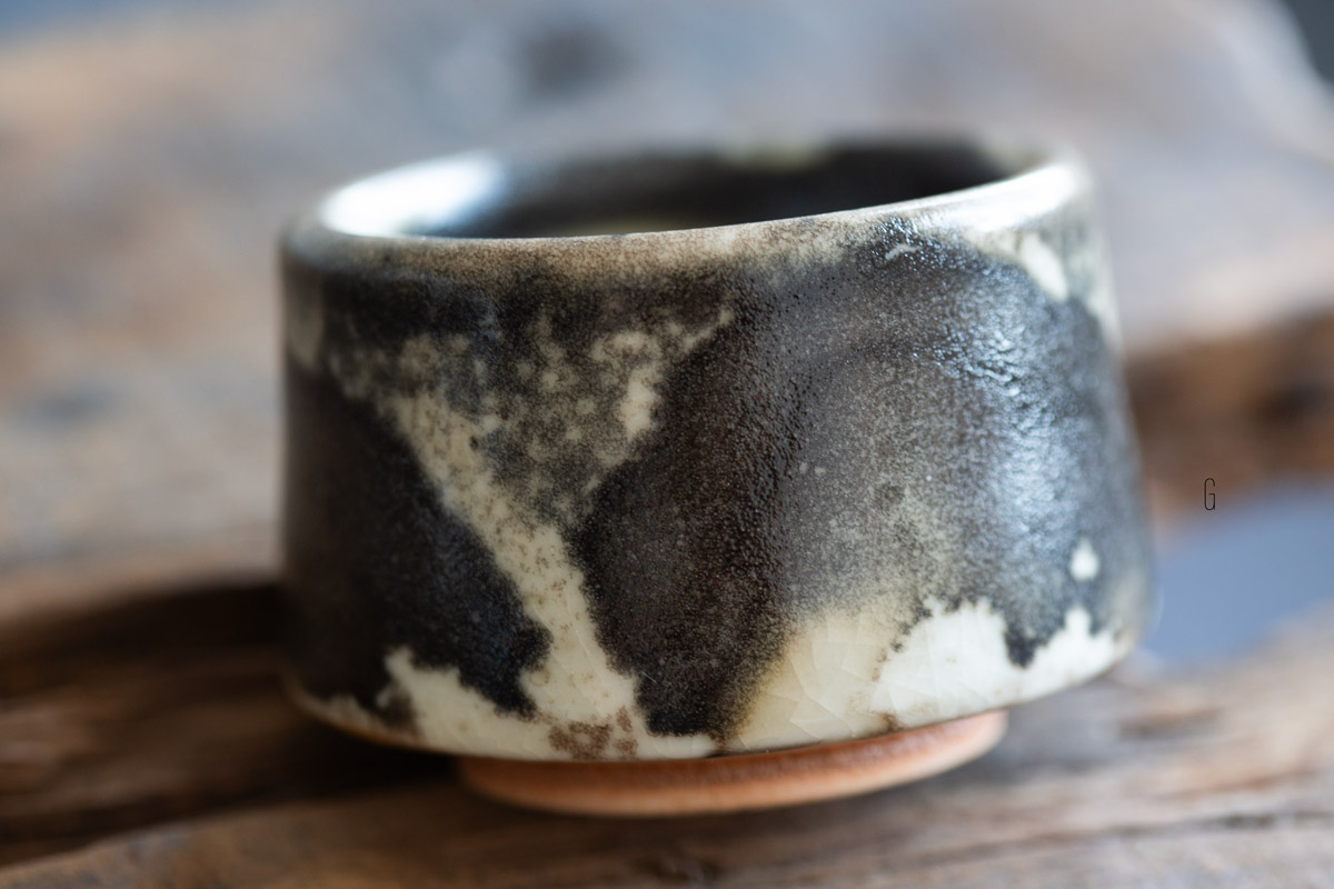 ink shino glaze teacup 4 2 | BITTERLEAF TEAS