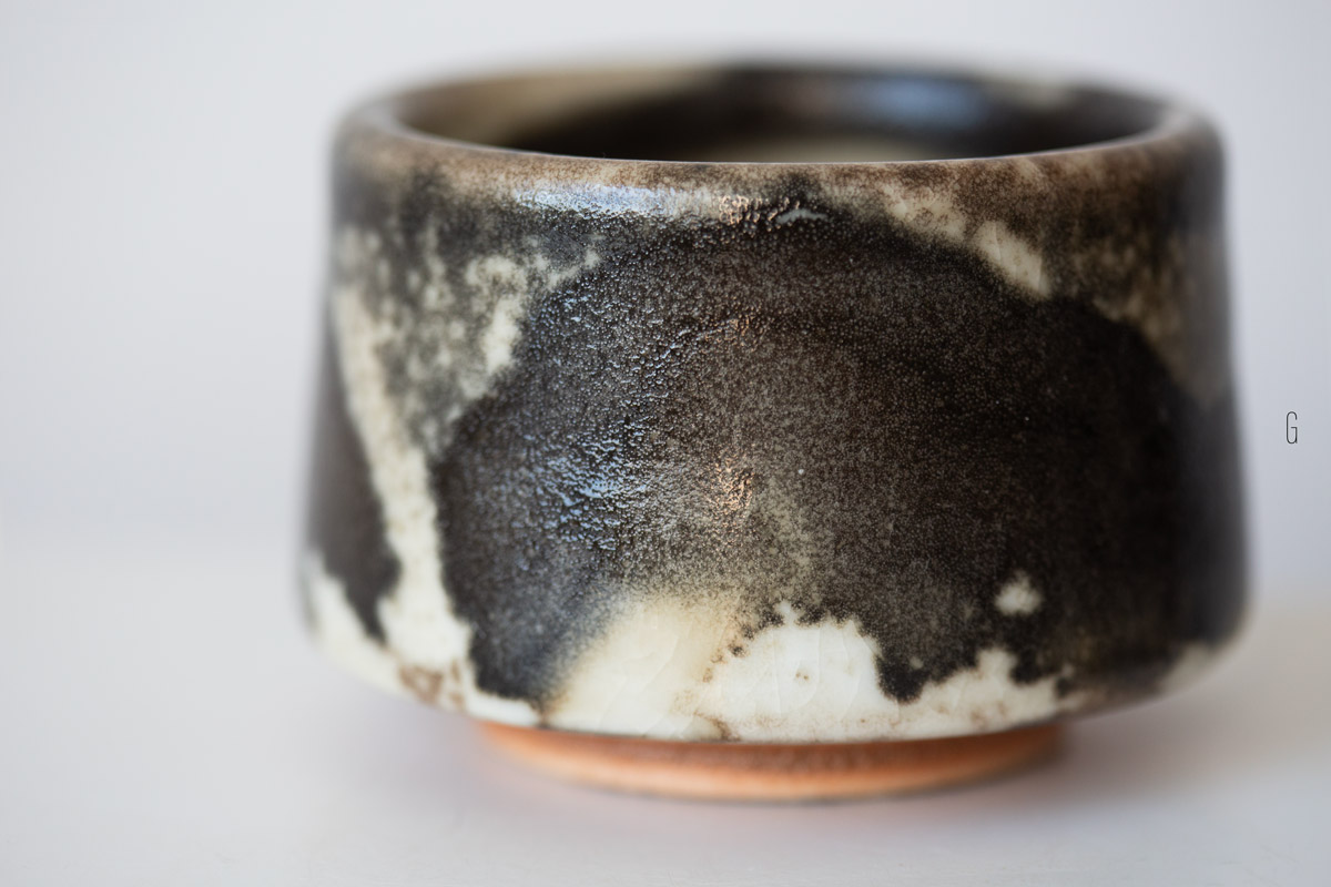 ink shino glaze teacup 4 4 | BITTERLEAF TEAS