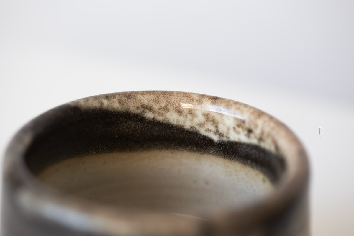 ink shino glaze teacup 4 7 | BITTERLEAF TEAS