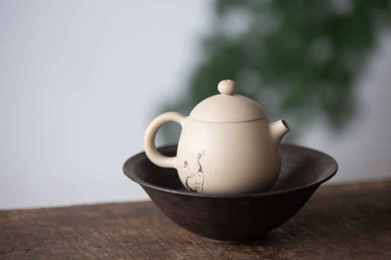 natural habitat jianshui zitao teapot double crane 2 | BITTERLEAF TEAS