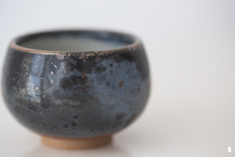 ink shino glazed teacup round 10 | BITTERLEAF TEAS