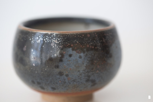 ink shino glazed teacup round 11 | BITTERLEAF TEAS