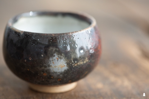 ink shino glazed teacup round 3 | BITTERLEAF TEAS