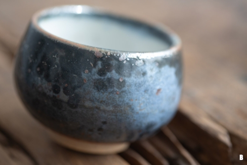 ink shino glazed teacup round 8 | BITTERLEAF TEAS