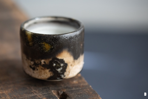 Ink Shino Glazed Teacup - Straight - Image 1