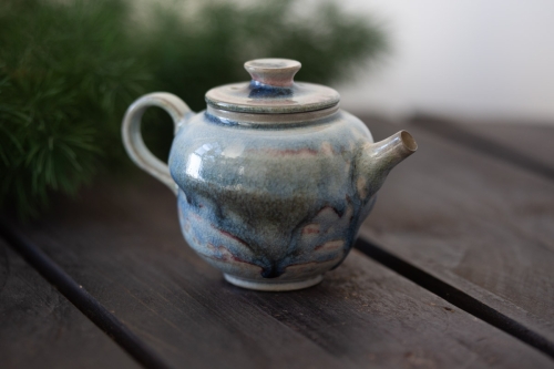 Chameleon Soda Ash Wood Fired Teapot I - Image 5