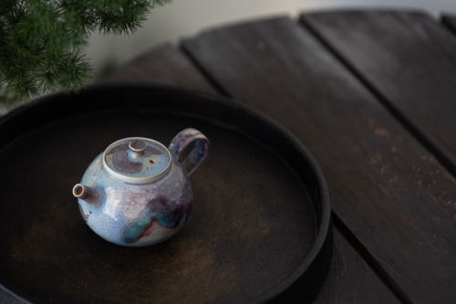 Chameleon Soda Ash Wood Fired Teapot II - Image 17