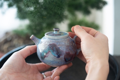 Chameleon Soda Ash Wood Fired Teapot II - Image 8