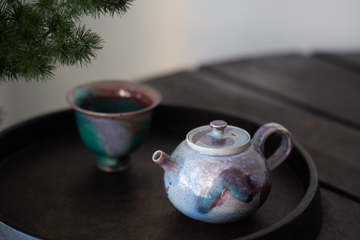 chameleon wood fired soda ash teapot ii 12 24 16 | BITTERLEAF TEAS