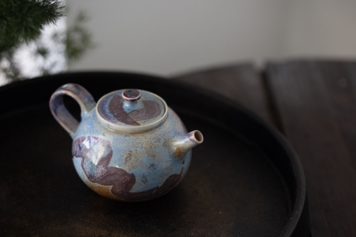 Chameleon Soda Ash Wood Fired Teapot II - Image 12