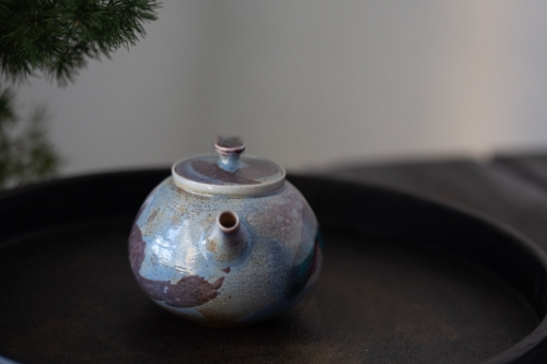 Chameleon Soda Ash Wood Fired Teapot II - Image 4