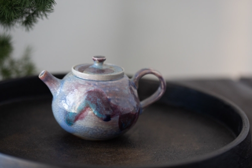 Chameleon Soda Ash Wood Fired Teapot II - Image 11