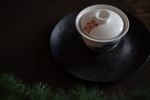 Gilded Qinghua Gaiwan - Bonsai - Image 9