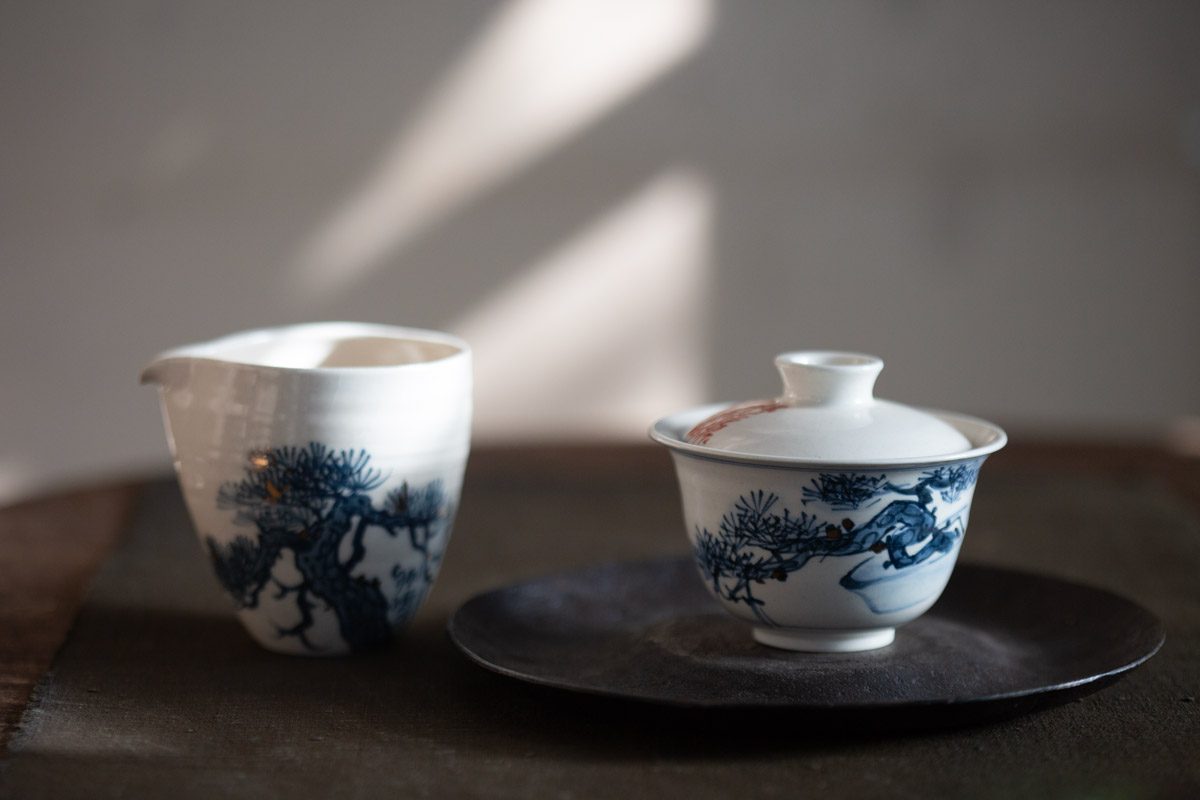 gilded quinghua gaiwan bonsai 10 | BITTERLEAF TEAS