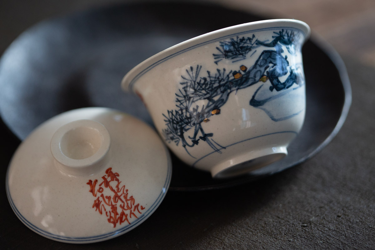 gilded quinghua gaiwan bonsai 3 | BITTERLEAF TEAS