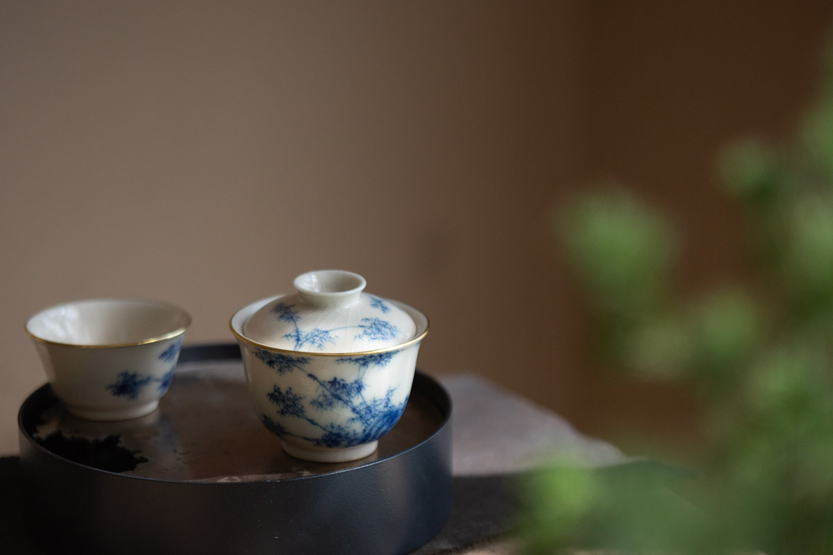 alchemy gaiwan brass bamboo pine 1 | BITTERLEAF TEAS