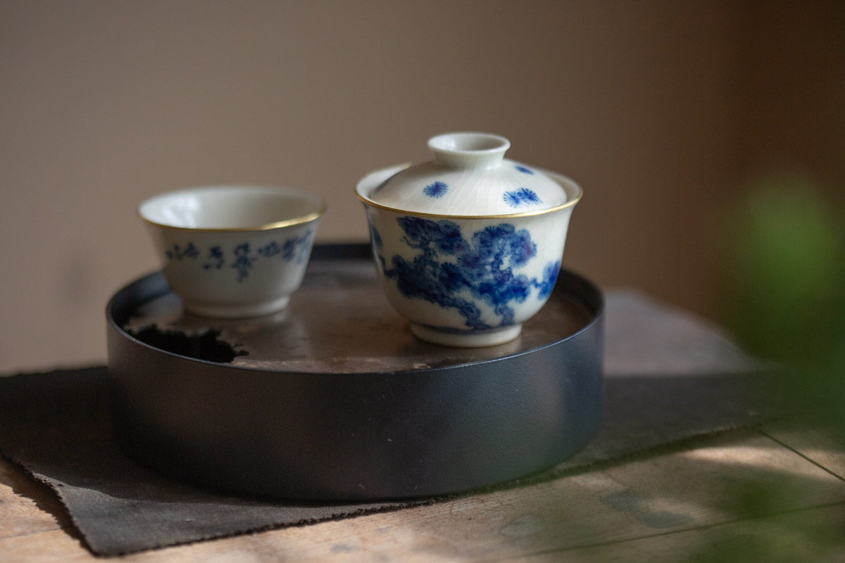 alchemy gaiwan brass bamboo pine 10 | BITTERLEAF TEAS