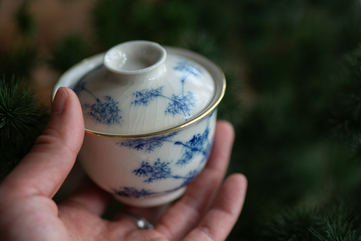 alchemy gaiwan brass bamboo pine 6 | BITTERLEAF TEAS