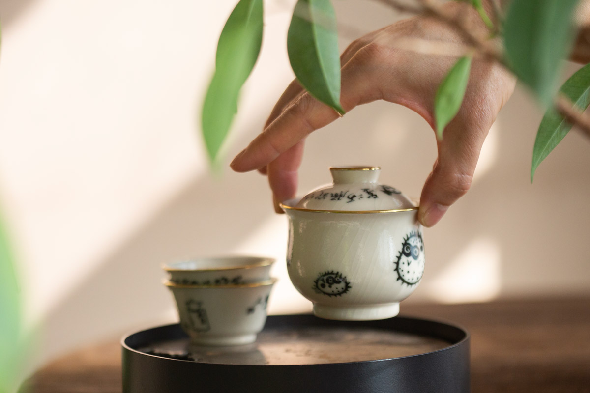 alchemy gaiwan brass pufferfish 8 | BITTERLEAF TEAS