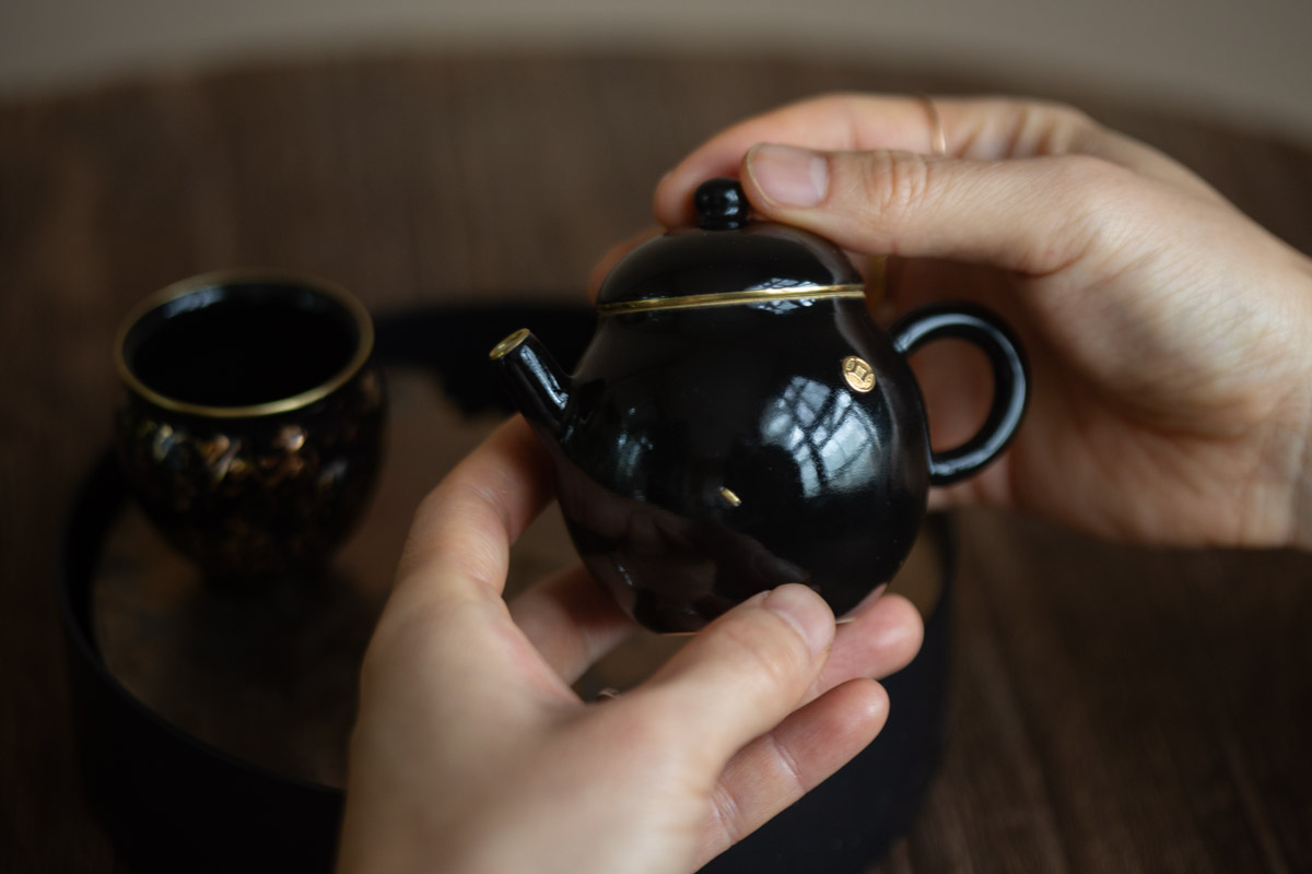 alchemy teapot black gold coin 12 | BITTERLEAF TEAS