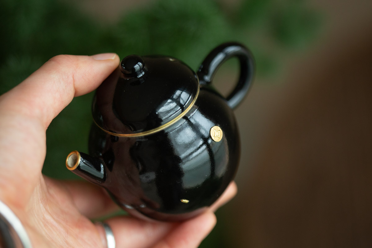 alchemy teapot black gold coin 9 | BITTERLEAF TEAS