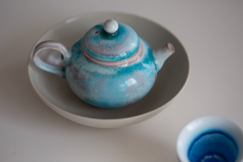 Chameleon Soda Ash Wood Fired Teapot III - Image 14