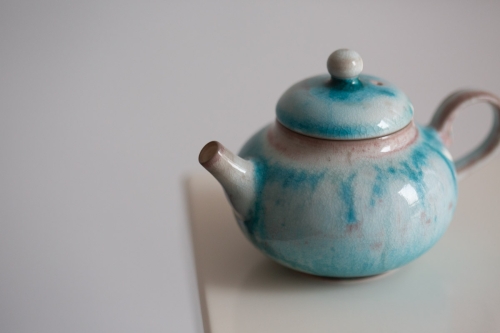 Chameleon Soda Ash Wood Fired Teapot III - Image 3