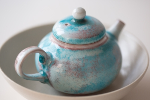 Chameleon Soda Ash Wood Fired Teapot III - Image 11