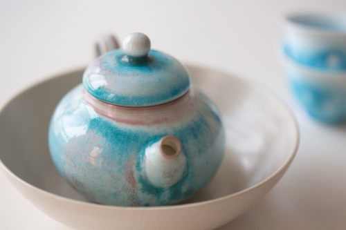 Chameleon Soda Ash Wood Fired Teapot III - Image 10