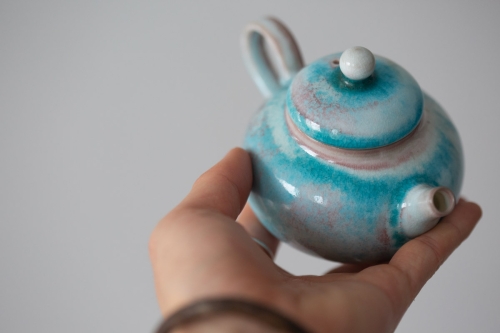 Chameleon Soda Ash Wood Fired Teapot III - Image 7