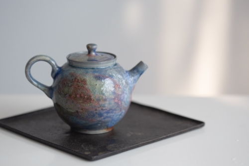 Chameleon Soda Ash Wood Fired Teapot IV - Image 1