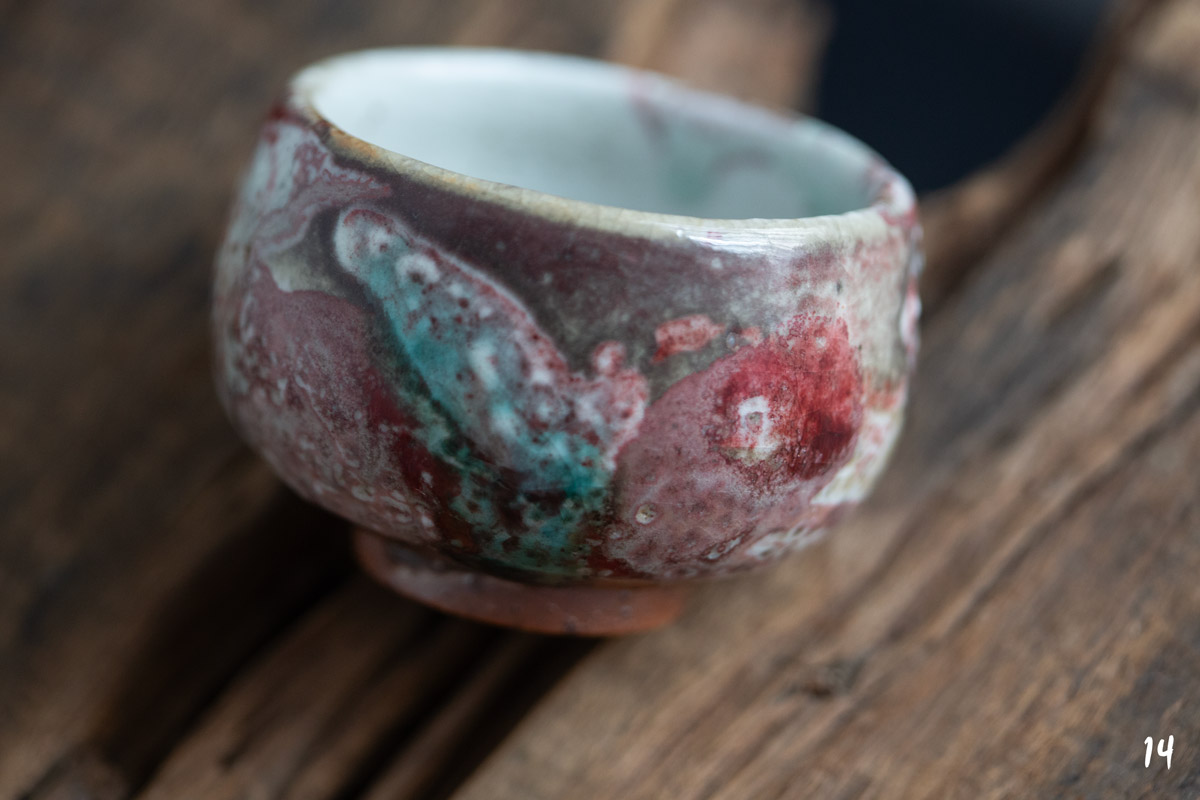 shino glaze teacup fire 25 | BITTERLEAF TEAS