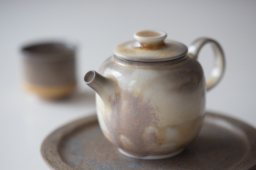 Stratus Soda Ash Wood Fired Teapot II - Image 6