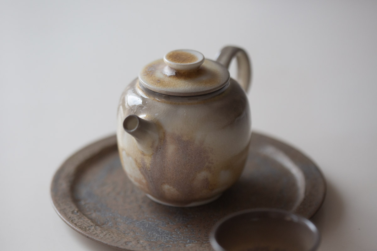 stratus soda ash wood fired teapot ii 3 25 7 | BITTERLEAF TEAS