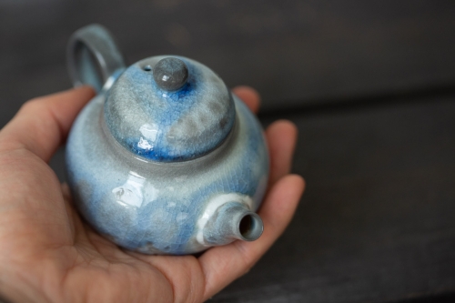 Stratus Soda Ash Wood Fired Teapot III - Image 11